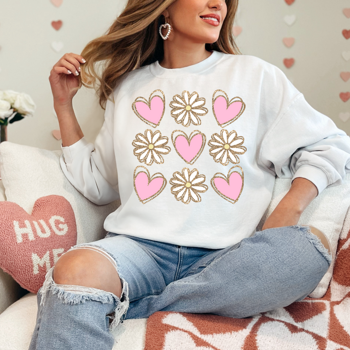 (Shirt not included)  Flowers and Hearts -  DTF (Cold Peel) Valentines