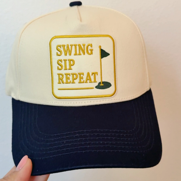 TEELUX - Swing Sip Repeat patched  - Structured Hat