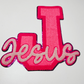 11” Jesus in PINK - Chenille Patch