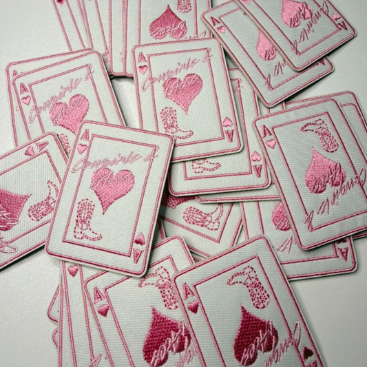 2.5" Cowgirls & Aces Card - Embroidered Patch