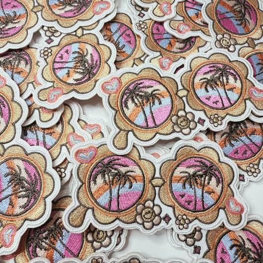 3.5" Groovy Sunglasses - Embroidered Hat Patch