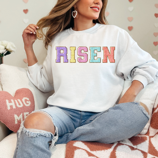 (Shirt not included) Faux Patch - RISEN - Matte Clear Film Transfer