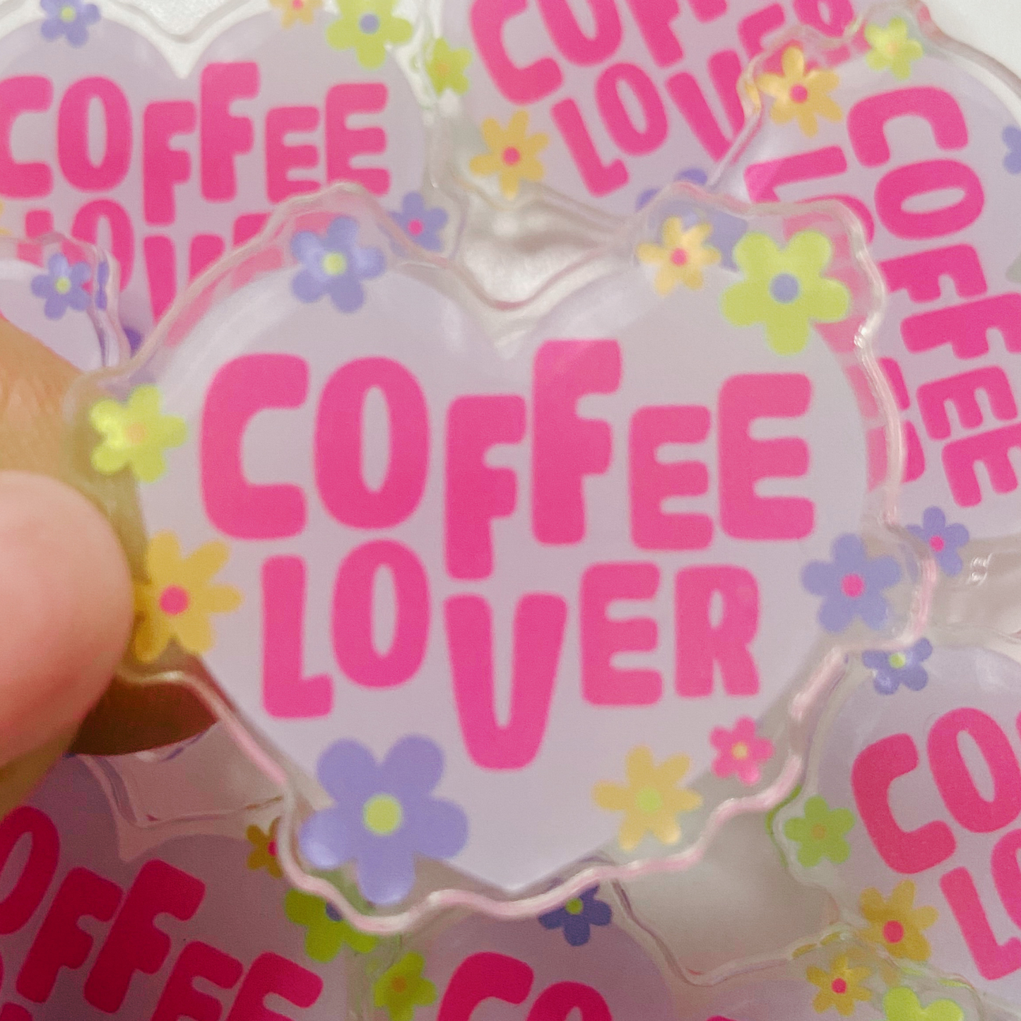 1.5" Coffee Lover -  Acrylic Pin