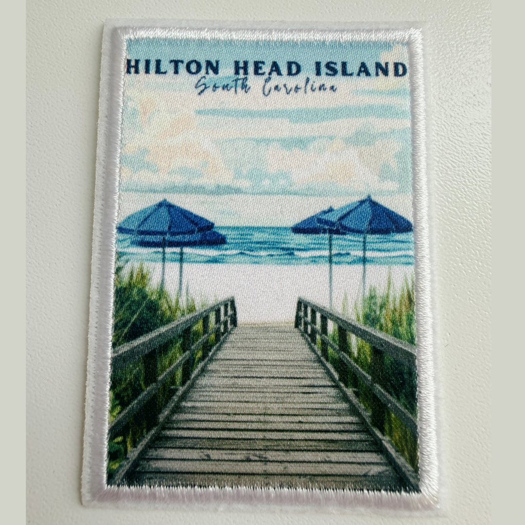 2.5 Hilton Head Island -  Printed + Embroidered Hat Patch