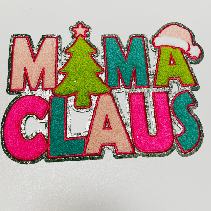 10.5" Mama Claus - Chenille Patch ( TWO COLOR OPTIONS)