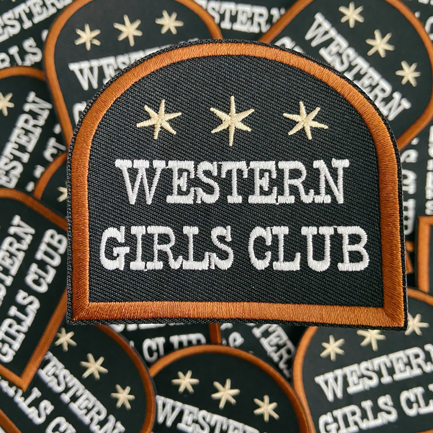 3"  Western Girls Club  -  Embroidered Hat Patch