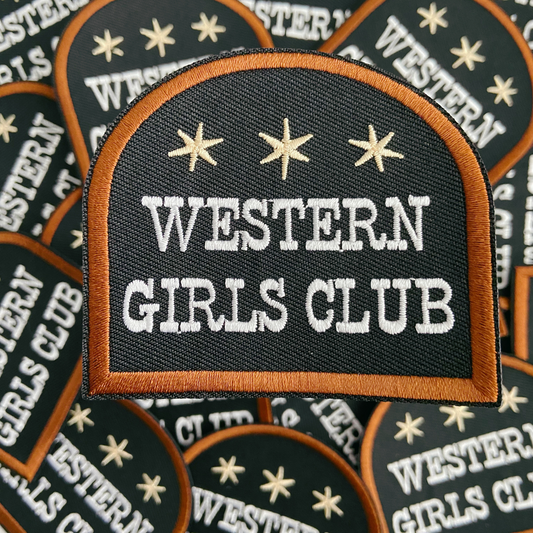 3" Western Girls Club - Embroidered Hat Patch