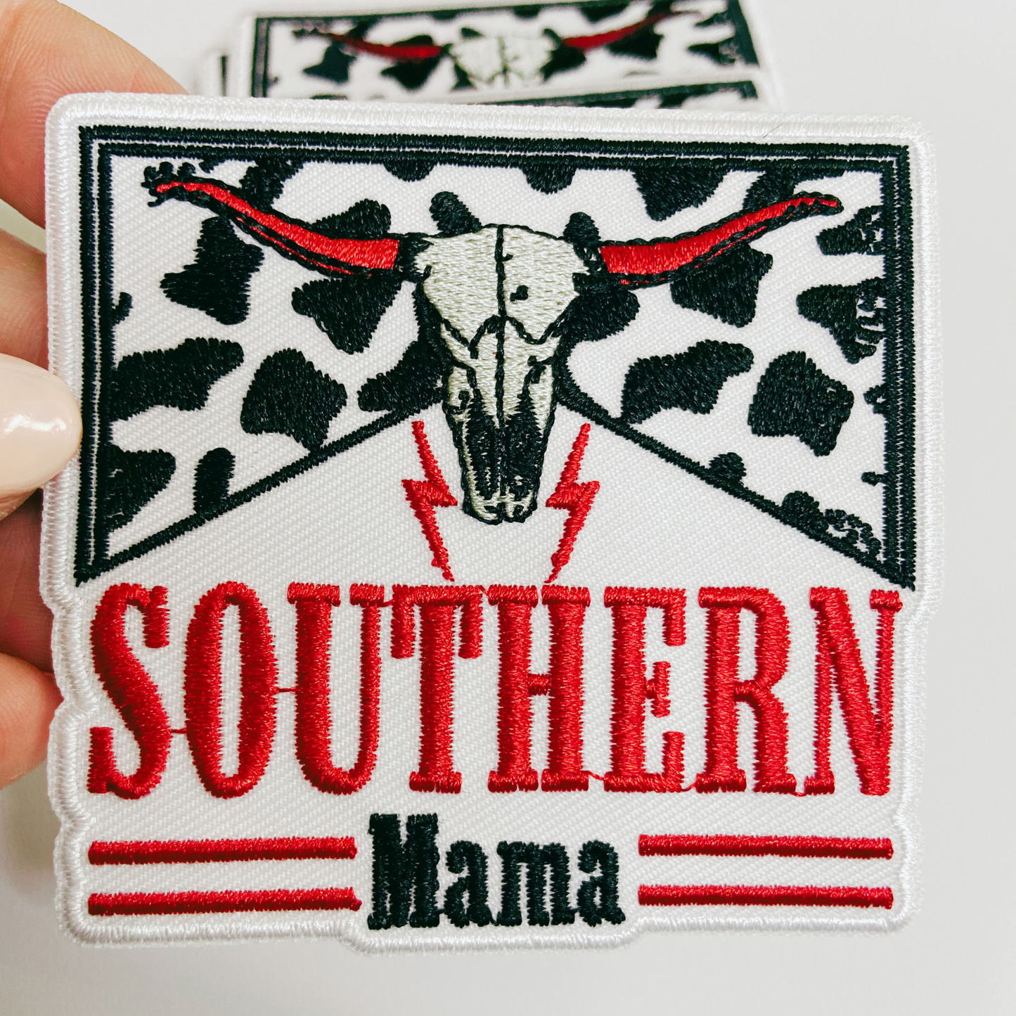 3" Southern Mama -  Embroidered Hat Patch