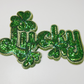 11” Lucky w Four Leaf Clovers - Sequin Patch