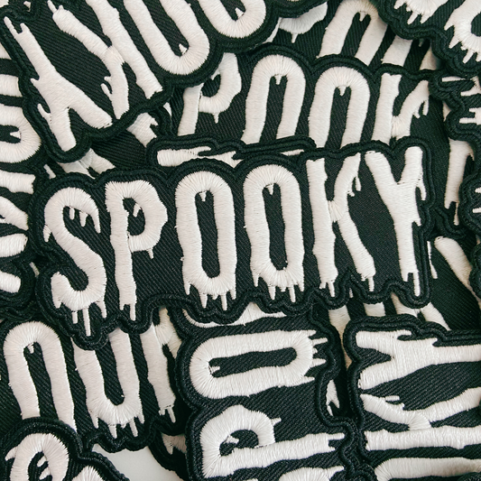 4" Glow In The Dark SPOOKY - Embroidered Hat Patch