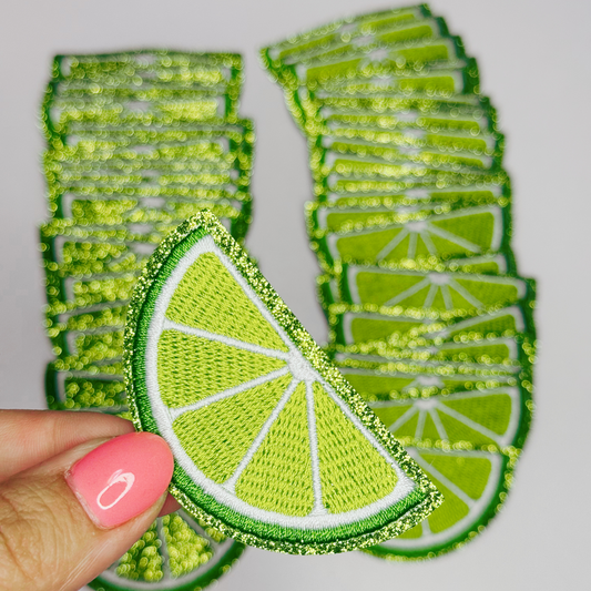 2.5" LIME (2 Options) - Embroidered Hat Patch