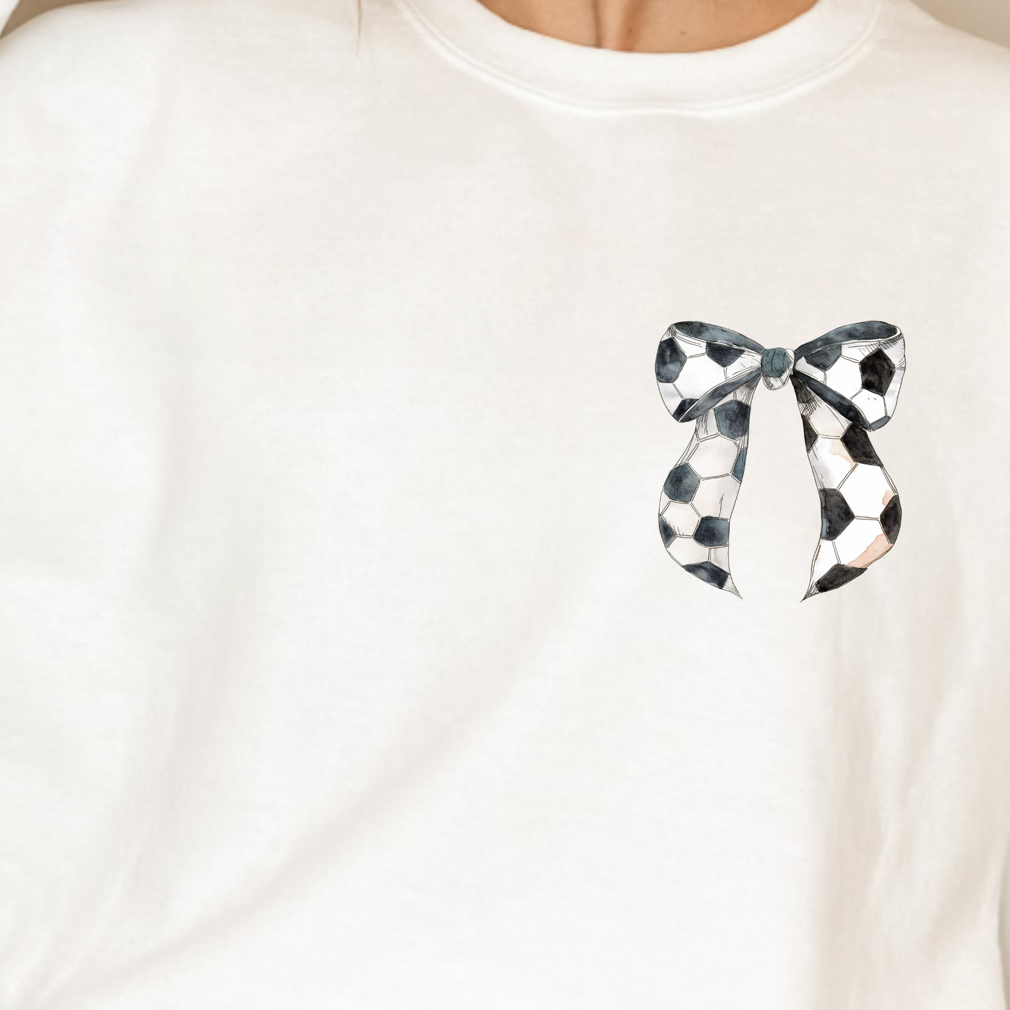 (shirt not included) Soccer Bow - Clear Film Transfer