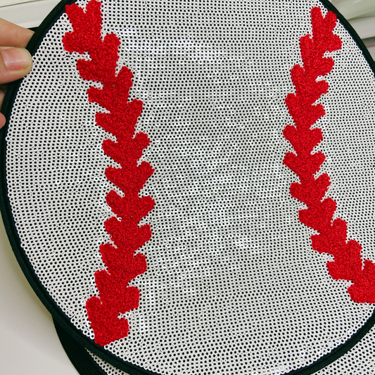 10 inch Sequin Baseball Patch