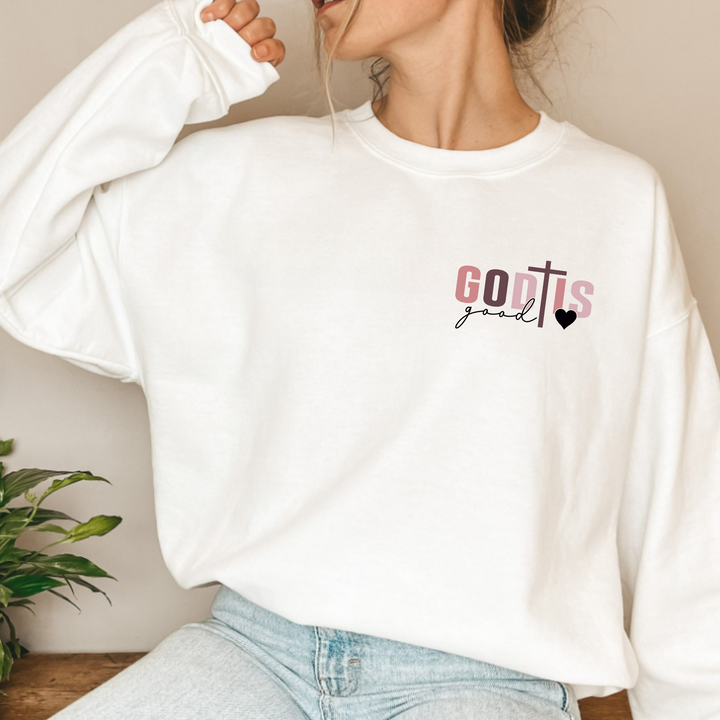 (shirt not included)  God is Good +  Optional Pocket  - DTF  ( COLD PEEL)