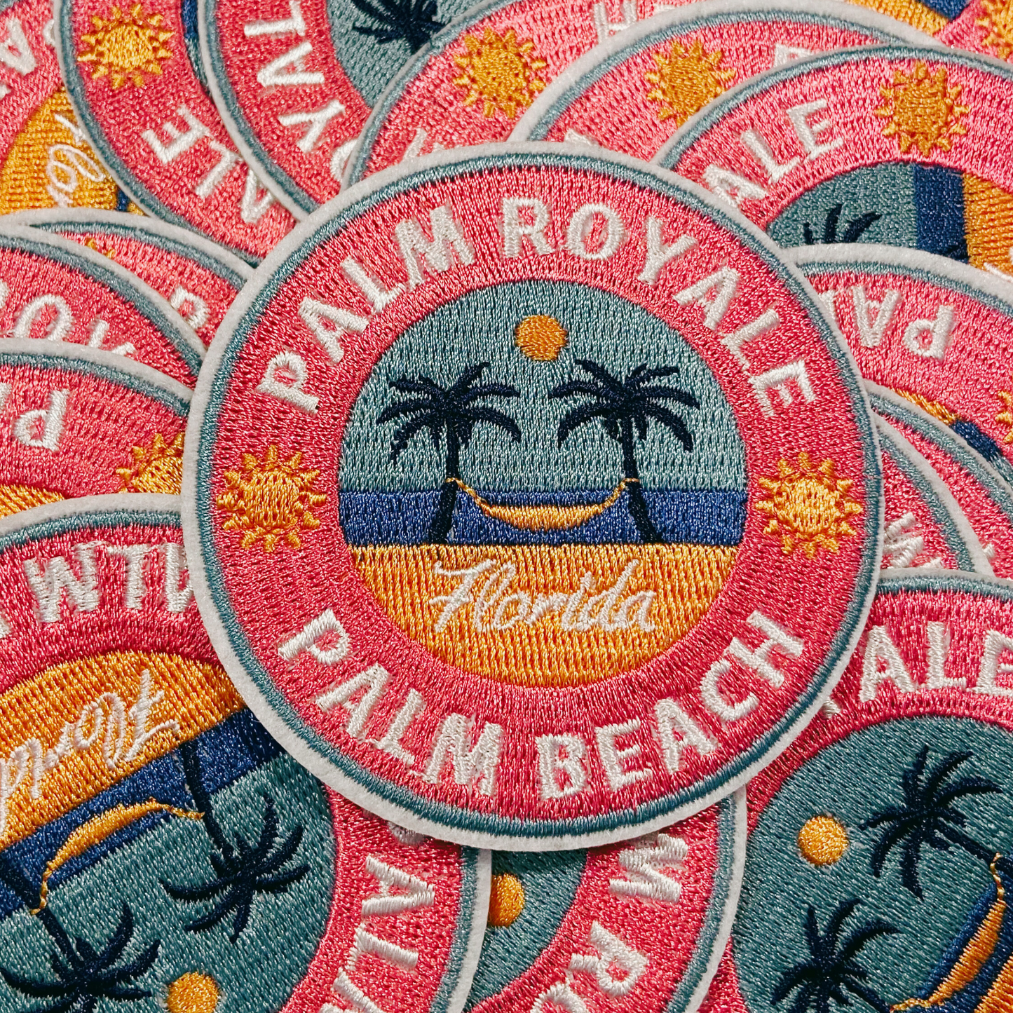 3” Palm Royale - Palm Beach  -  Embroidered Hat Patch