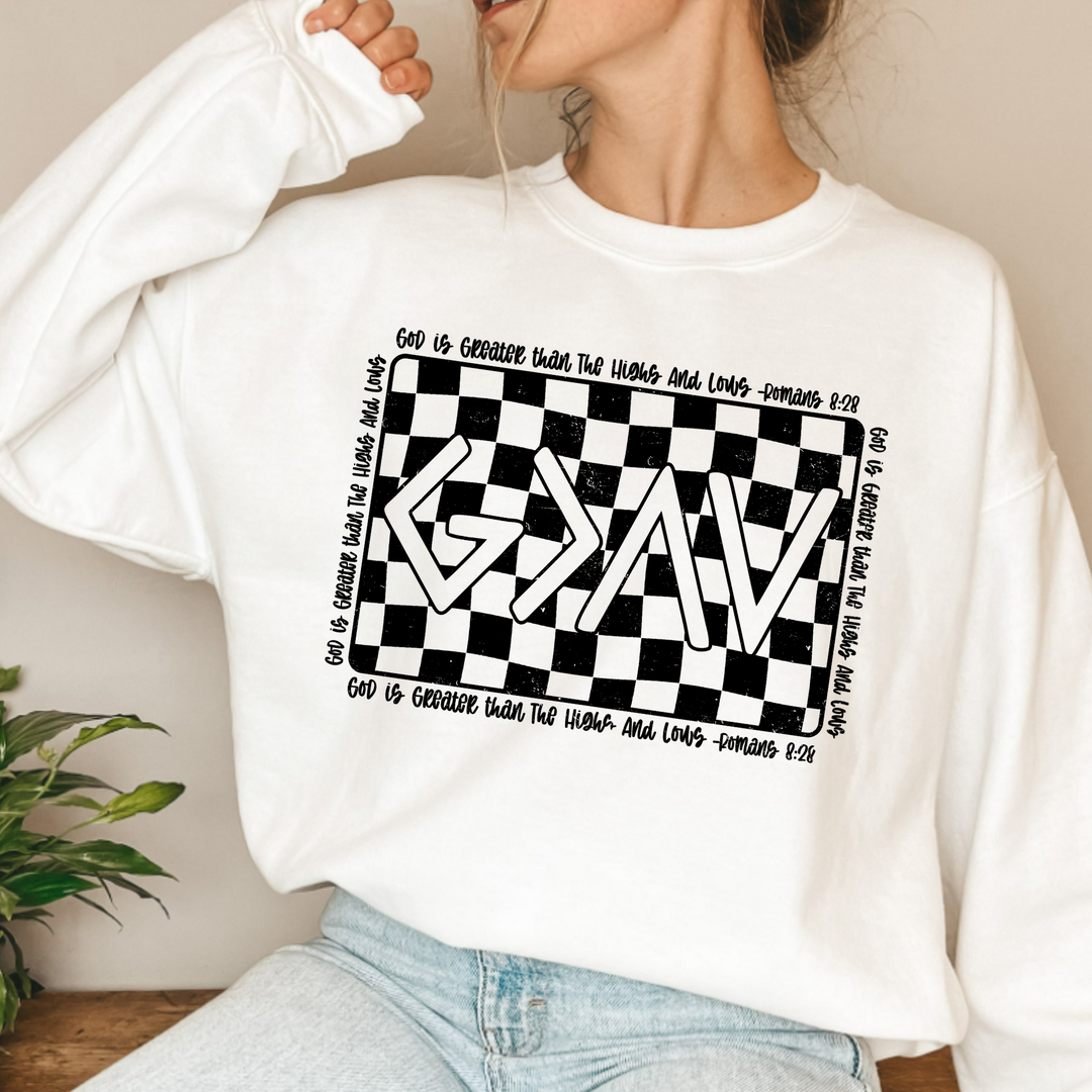 (shirt not Included) God Is Greater Than The Highs and the Lows - Screen print Transfer