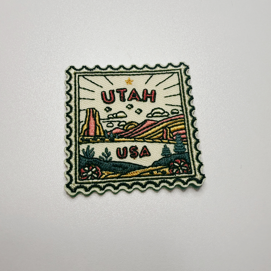 2" Utah Stamp -  Embroidered Hat Patch