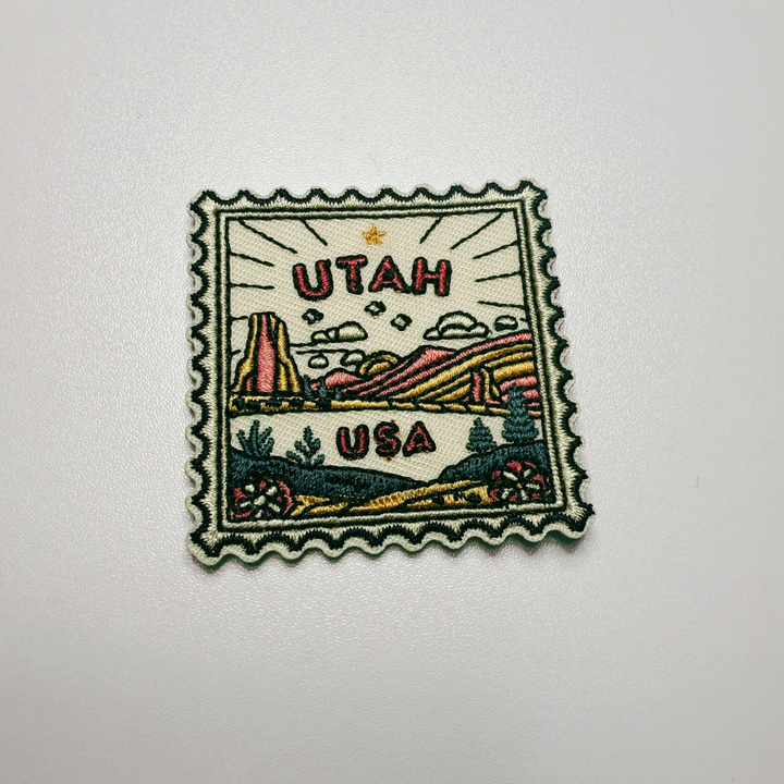 2" Utah Stamp -  Embroidered Hat Patch