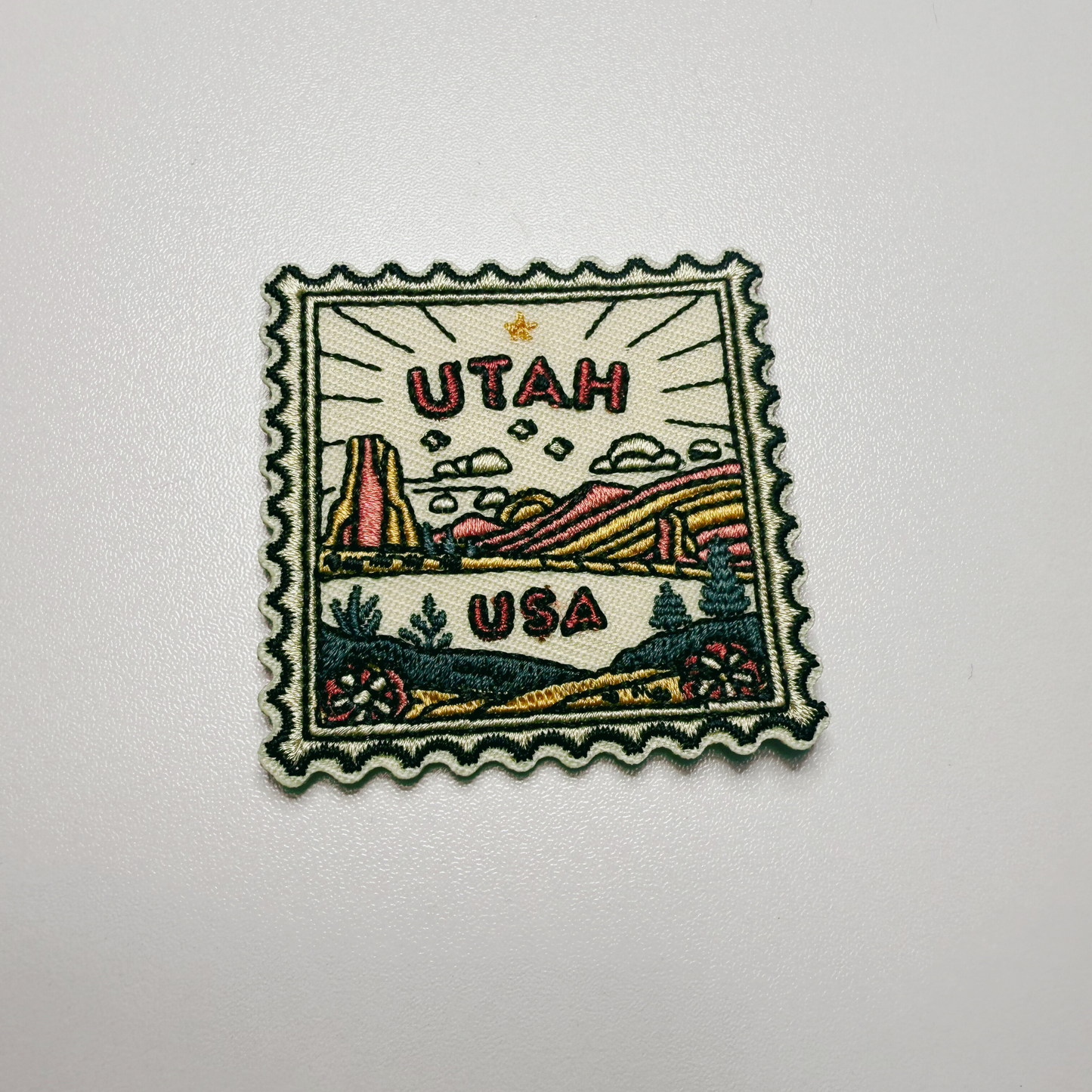 2" Utah Stamp -  Embroidered Hat Patch
