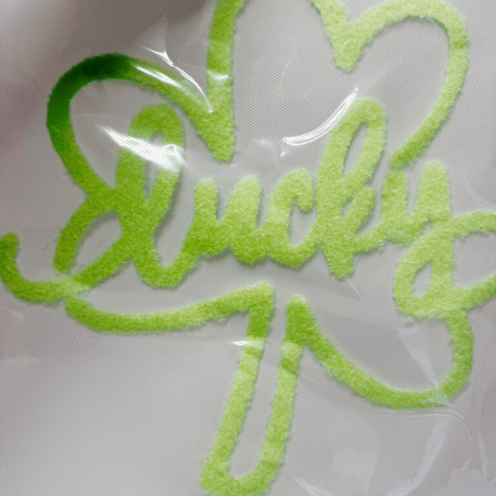 11" Lucky clover - Fuzzy Patch / Transfer ( COLD PEEL)