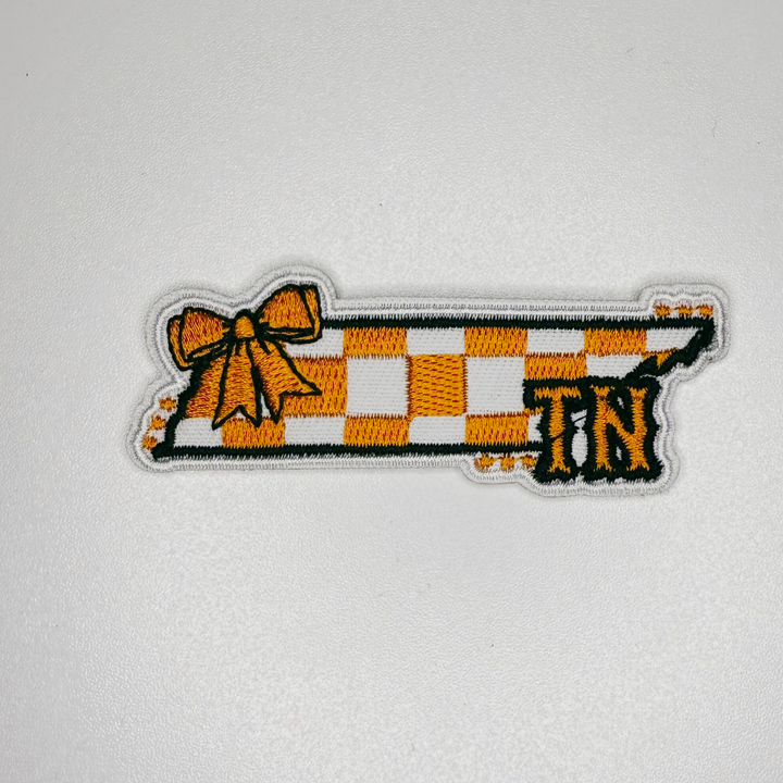 3" Tennessee Checkered State  -  Embroidered Hat Patch