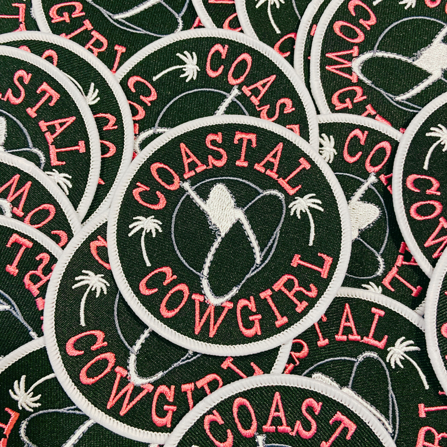 3" Coastal Cowgirl  - Embroidered Hat Patch