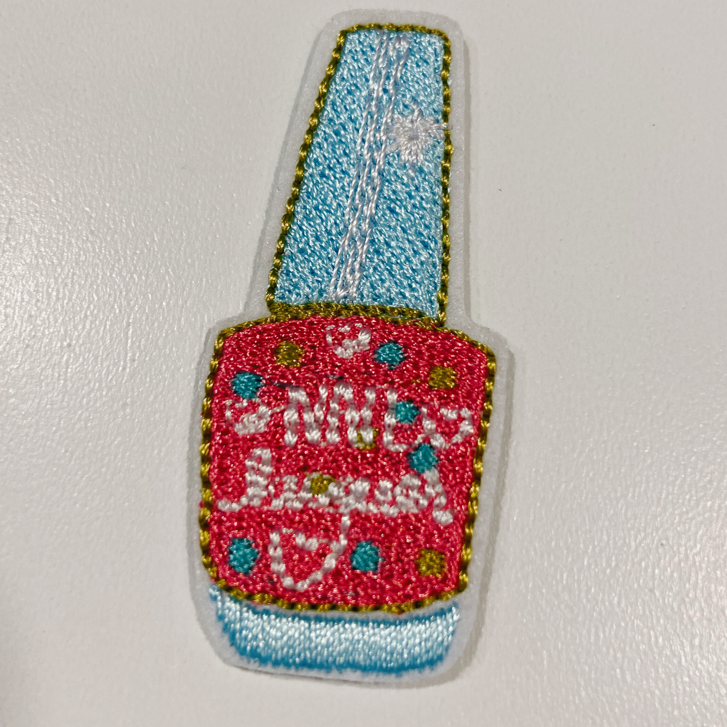 2" Nail Polish -  Embroidered Hat Patch
