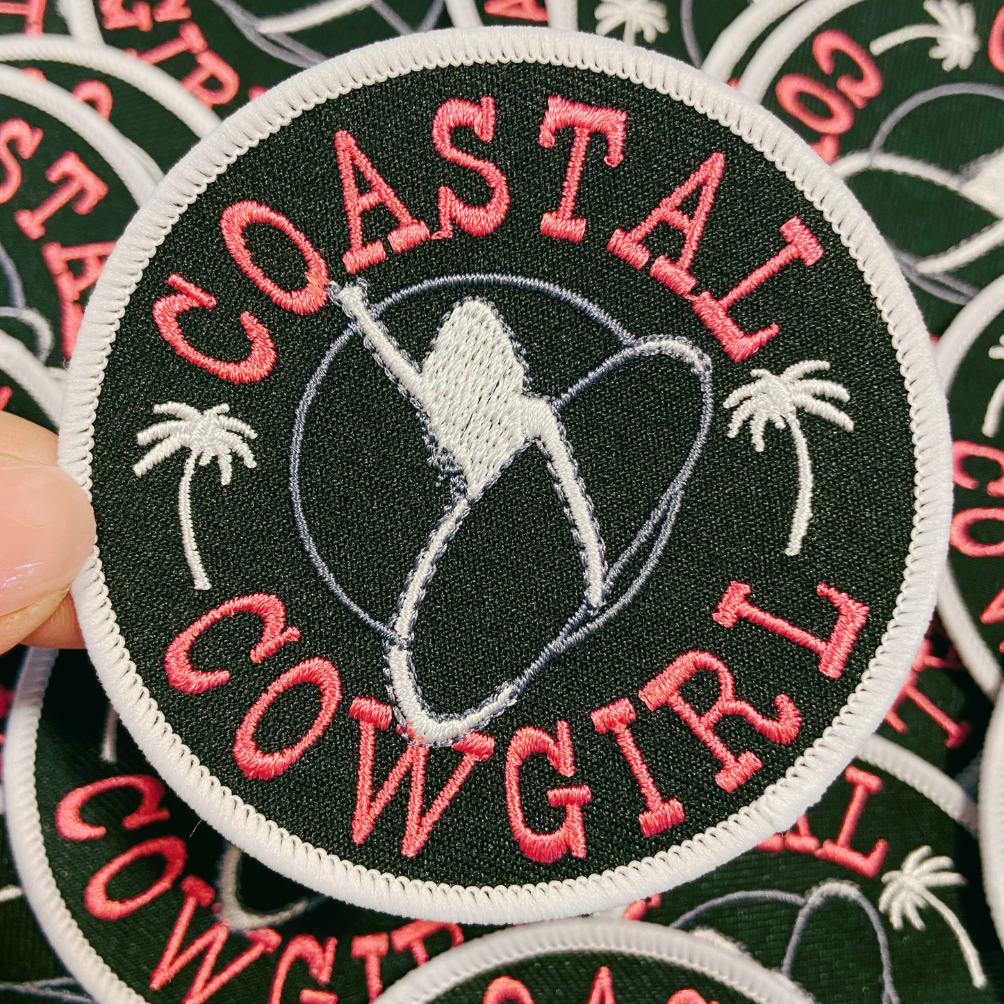 3" Coastal Cowgirl  - Embroidered Hat Patch