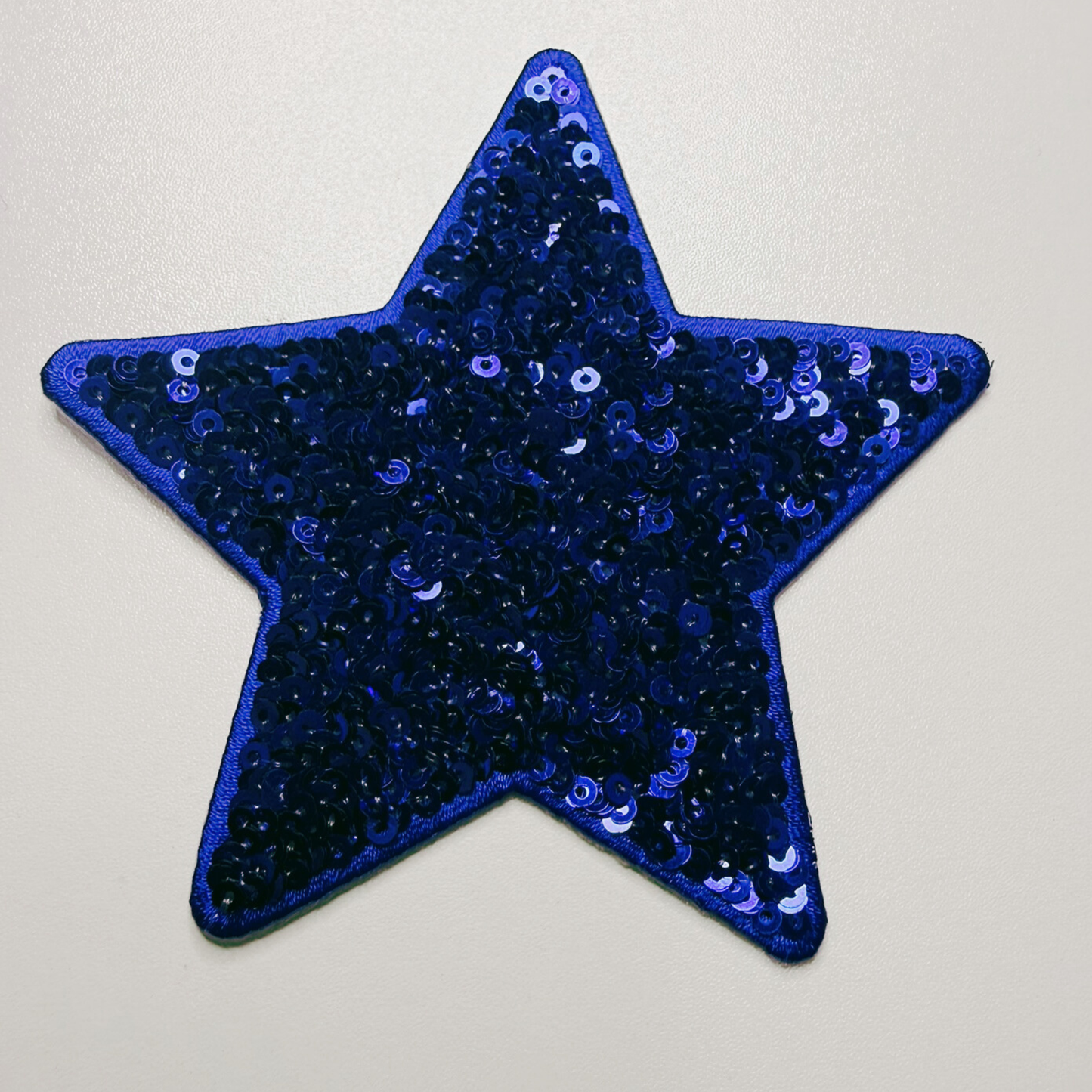 4" ROYAL BLUE Star - Sequin Embroidered Hat Patch
