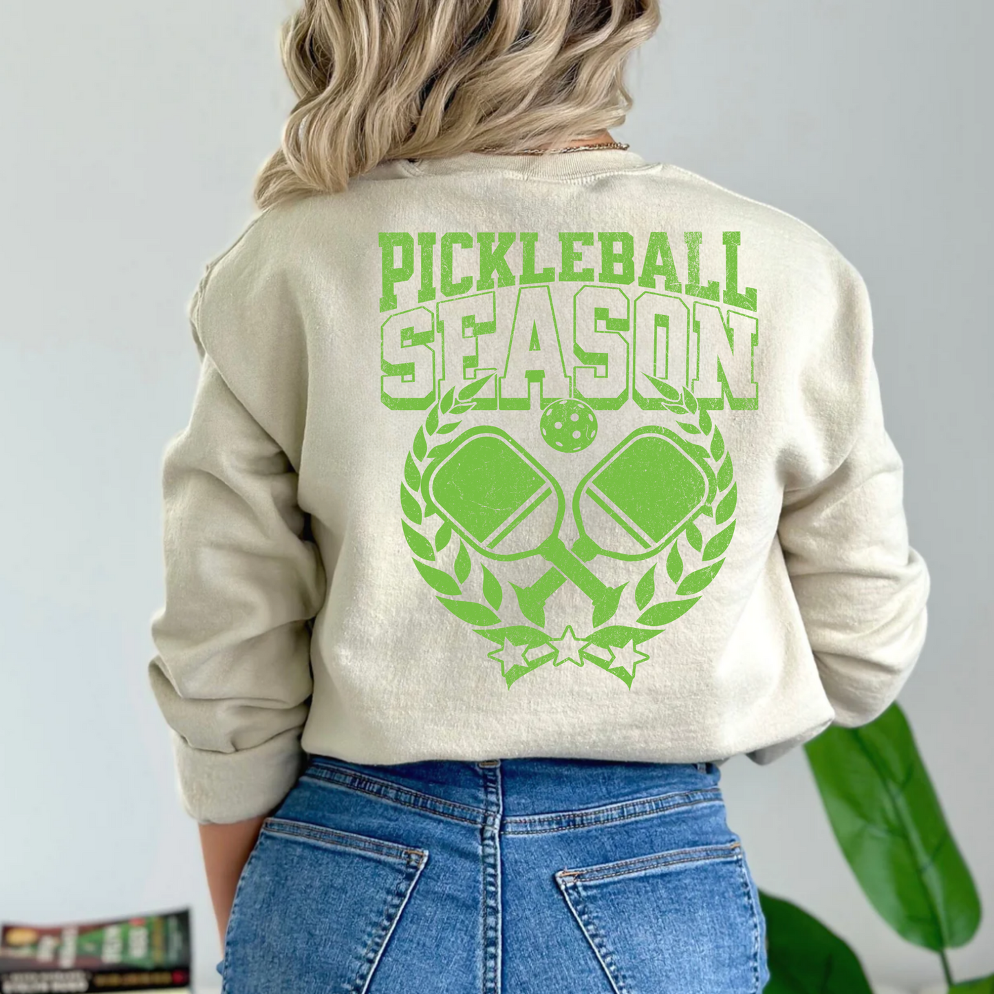 (shirt not included) Pickleball Season in bright Green Screen print Transfer