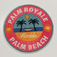 3” Palm Royale - Palm Beach  -  Embroidered Hat Patch