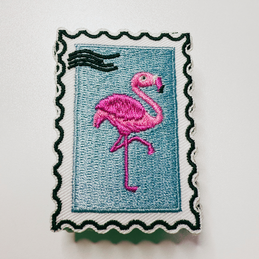 2.5" Flamingo - Embroidered Hat Patch