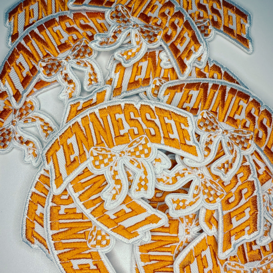 3" TENNESSEE w BOW - Embroidered Hat Patch