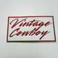 4" Vintage Cowboy  -  Embroidered Hat Patch