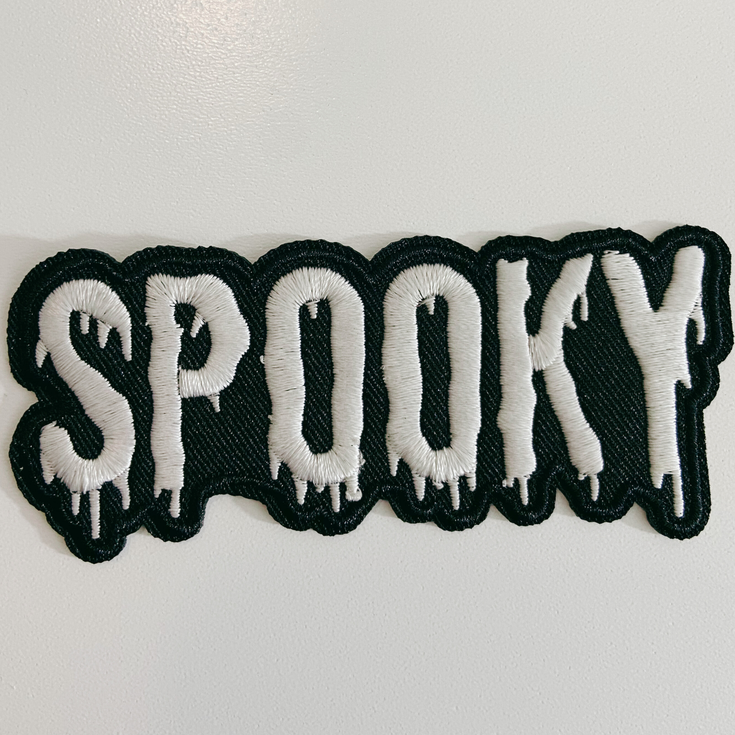 4" Glow In The Dark SPOOKY -  Embroidered Hat Patch