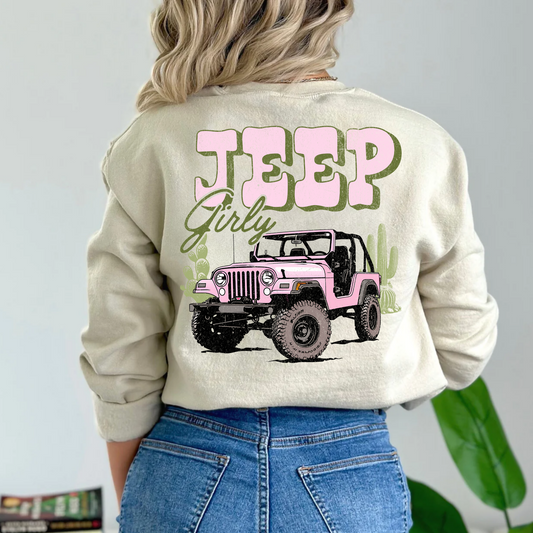 (shirt not included) JEEP Girly - Clear Film Transfer