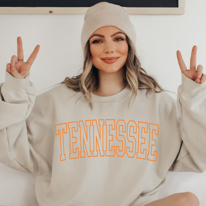 (shirt not included) TENNESSEE Varsity in Bright Orange -  Screen print Transfer
