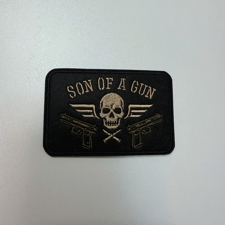 3.5" Sun of a Gun  -  Embroidered Hat Patch