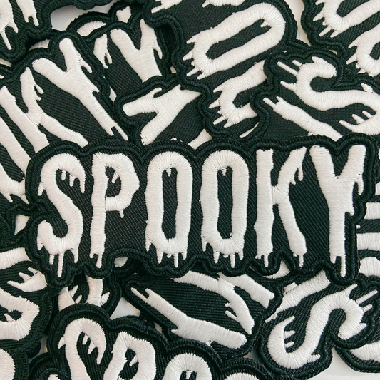 4" Glow In The Dark SPOOKY - Embroidered Hat Patch