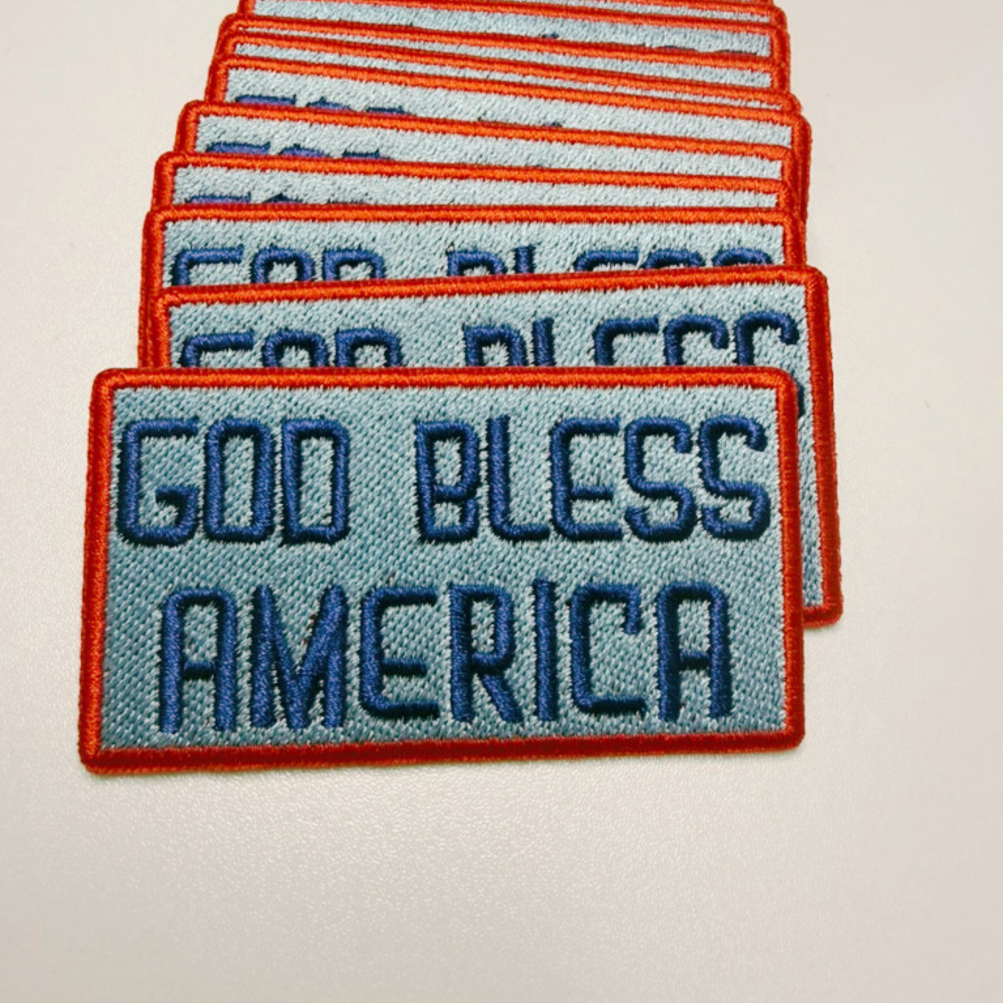 3" GOD BLESS AMERICA -  Embroidered Hat Patch