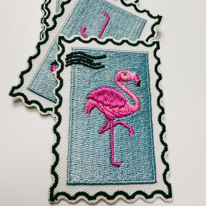 2.5" Flamingo - Embroidered Hat Patch