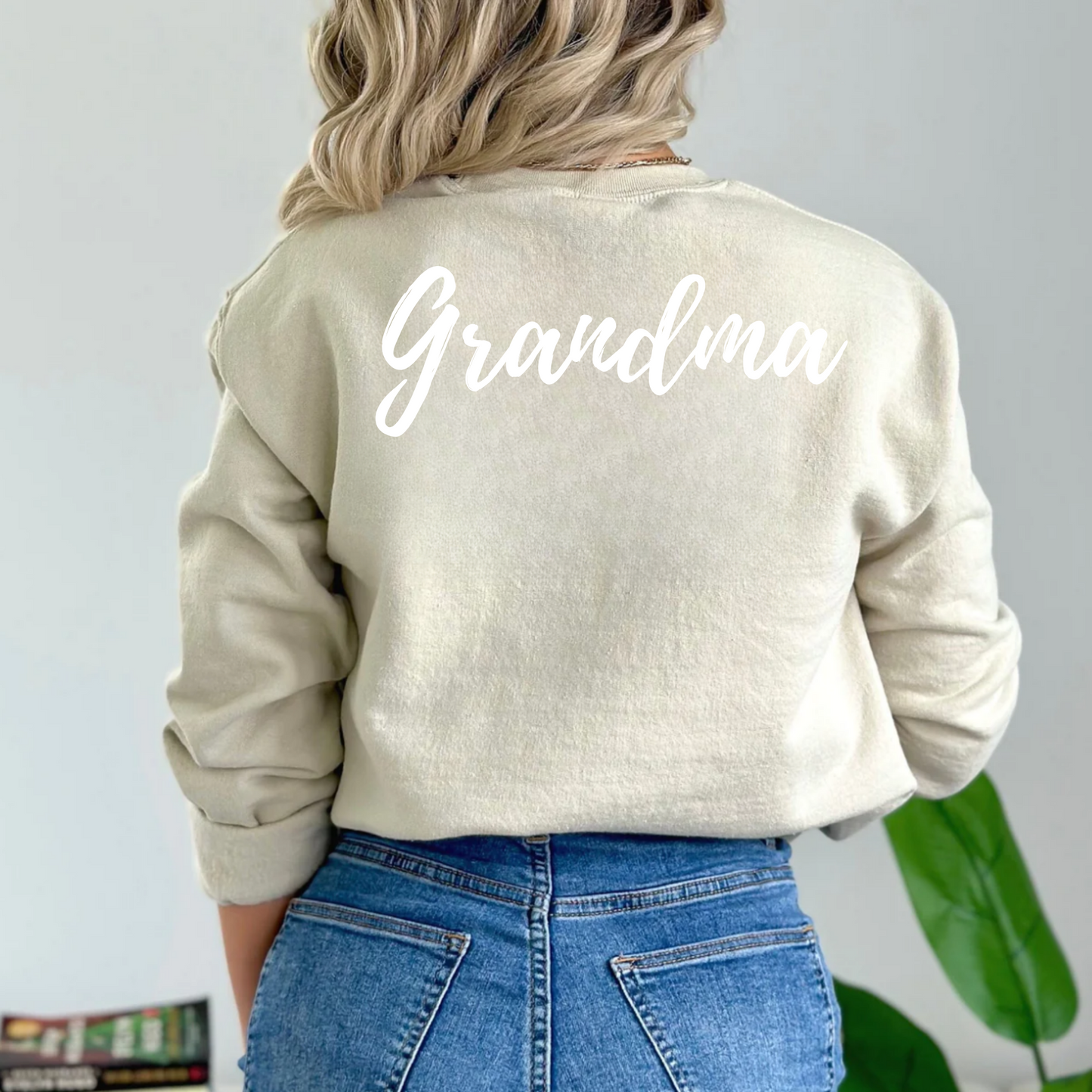 (Shirt not included) Grandma in White - Screen print Transfer