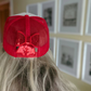 3" SEQUIN 3D Bow In RED - SEQUIN Hat Patch