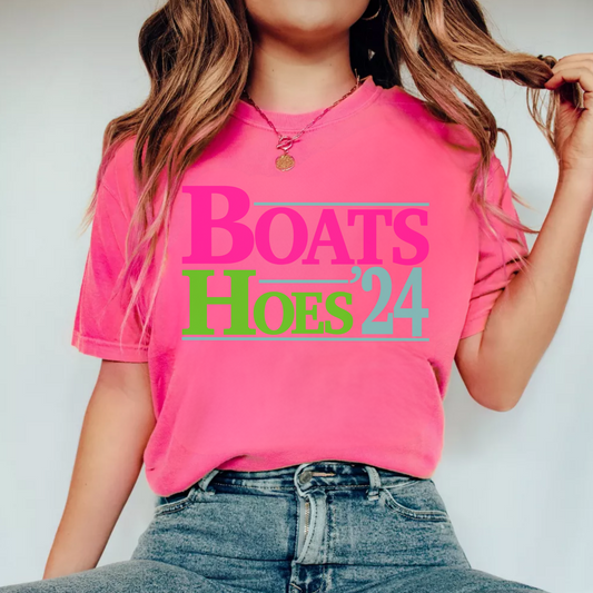(Shirt not included) Boats and Hoes 24'- Clear Film Transfer