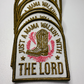 3" Just a Mama Walkin With the LORD -  Embroidered Hat Patch