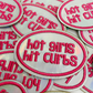 2.5" Hot Girls Hit Curbs PINK & SILVER  -  Embroidered Hat Patch