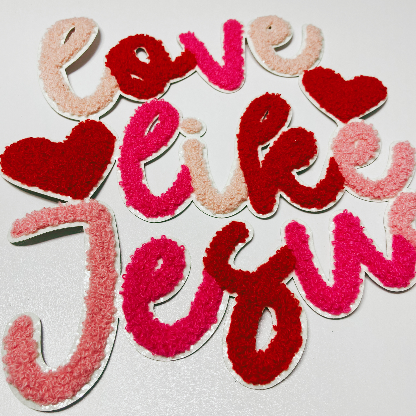 10.5” x 10" Love Like Jesus - Chenille Patch