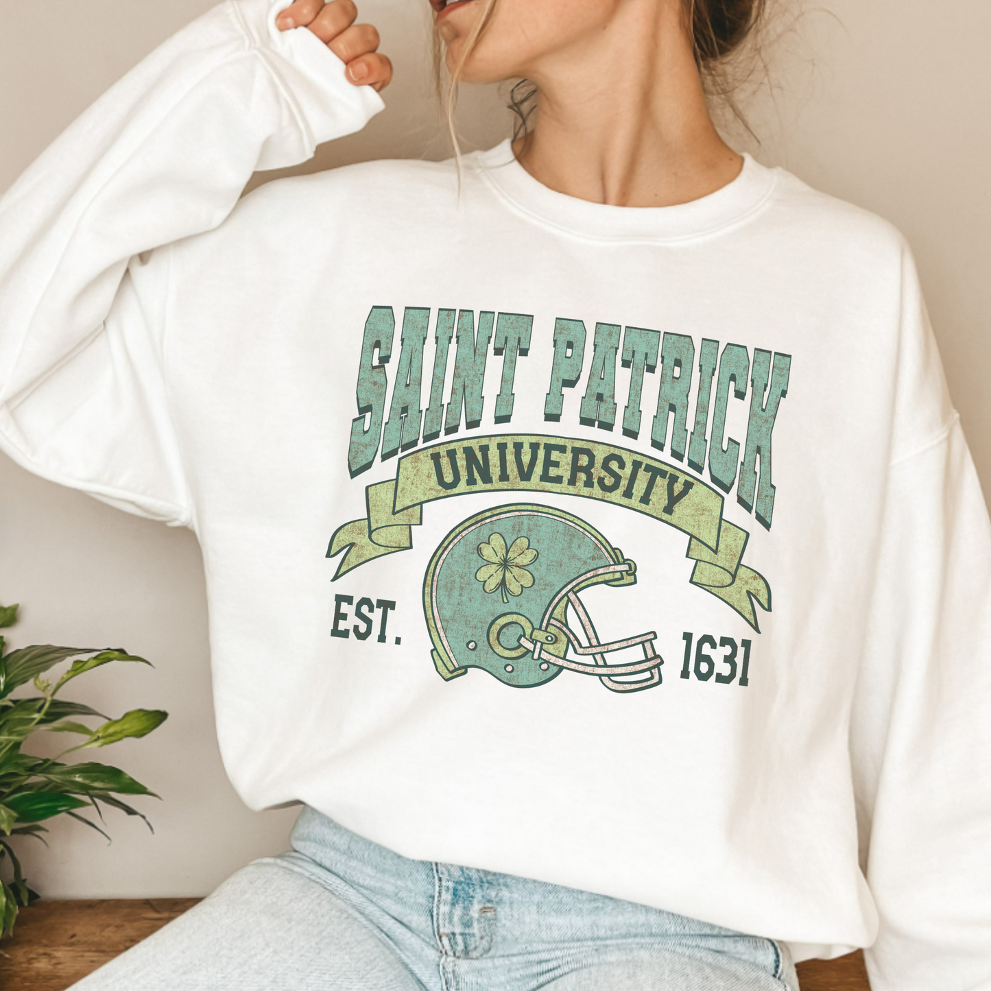 (Shirt not Included) Saint Patrick University - Clear Film Transfer