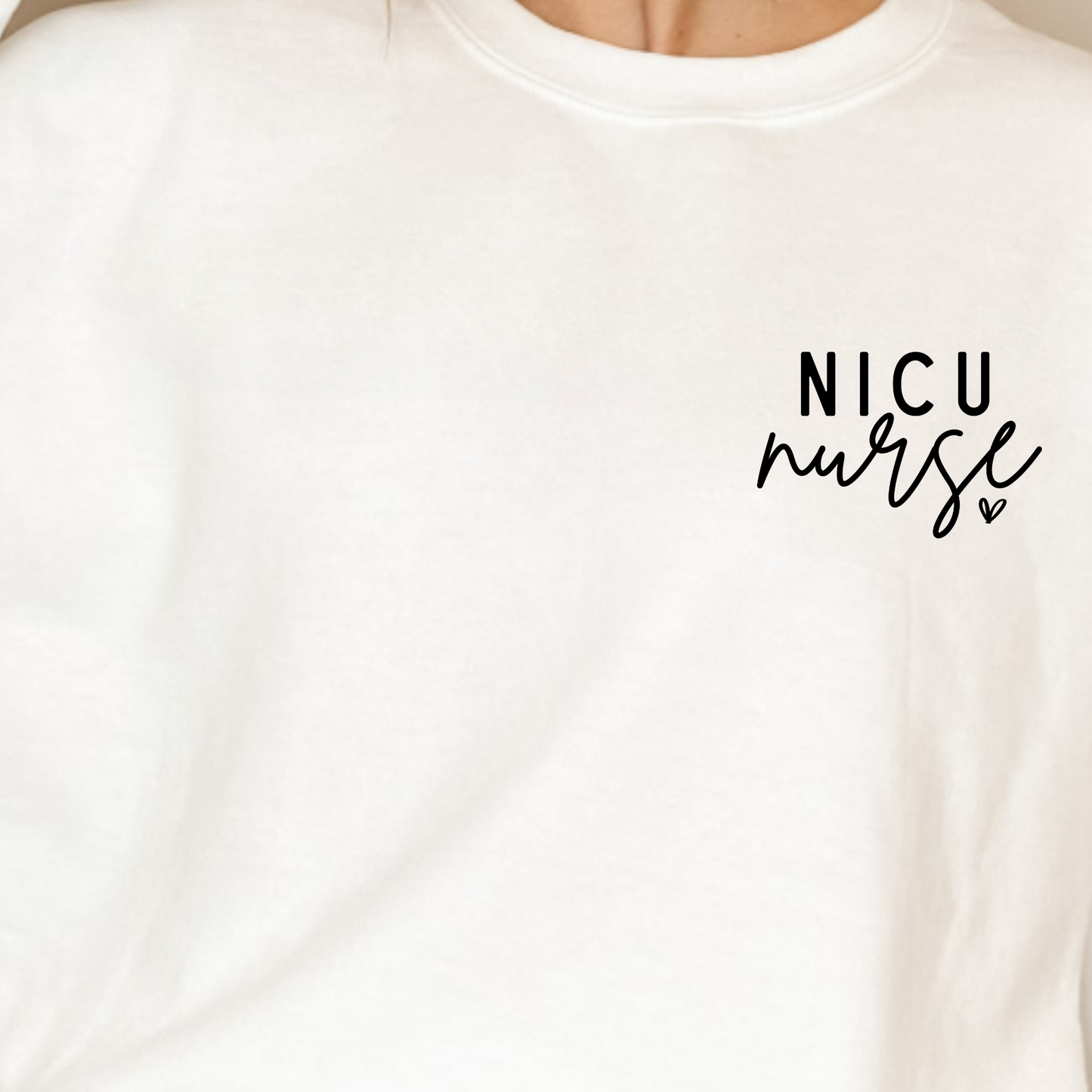 (Shirt not Included) NICU Nurse Pocket- CLEAR FILM Transfer