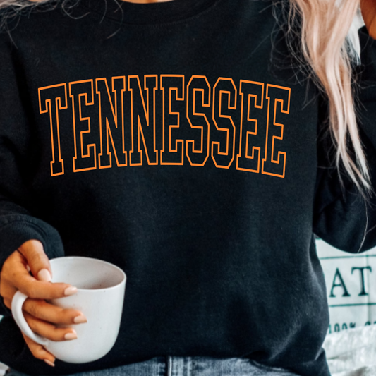 (shirt not included) TENNESSEE Varsity in Bright Orange -  Screen print Transfer